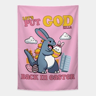 Let's Put GOD(ziIIa) Back in Easter! T-Shirt - Light Tapestry