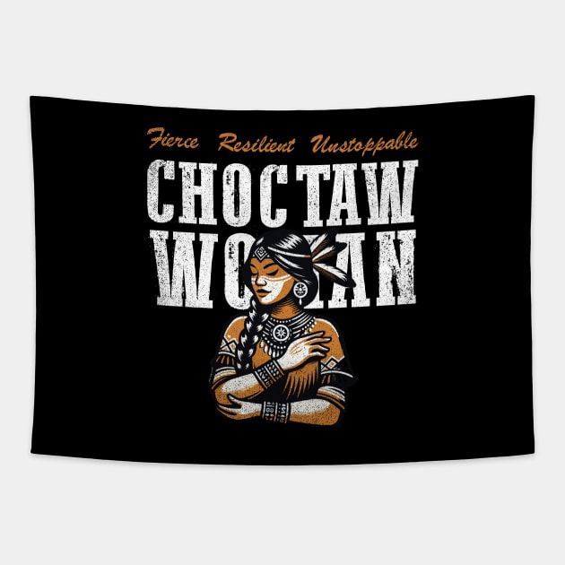 Proud Choctaw Woman Tapestry by Depot33