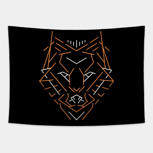 Wild Wolf Outline Tapestry