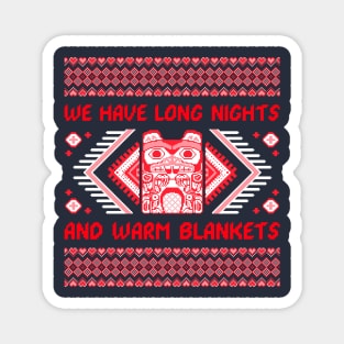 Beaver Totem Ugly Sweater Love Magnet