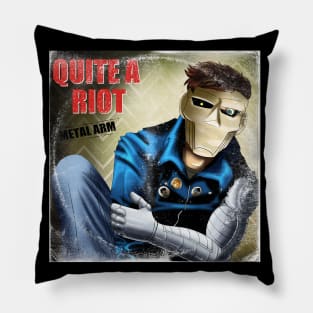 Quite a Riot Worn vinyl Pillow