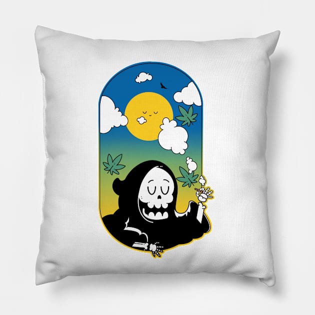 Dont panic its organic Pillow by Artthree Studio