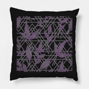 CUTE COOL PURPLE PATTERN GEOMETRIC SHAPE LEAF | SEAMLESS PATTERN Pillow