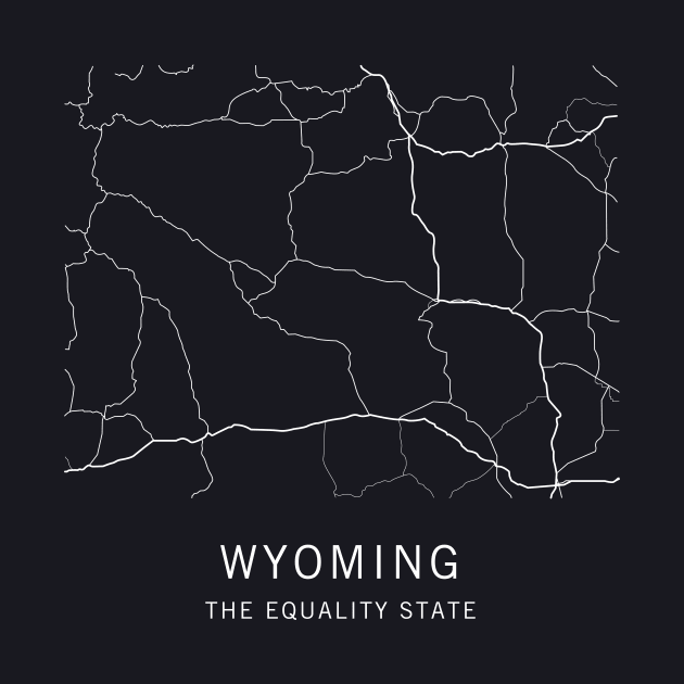 Wyoming State Road Map by ClarkStreetPress