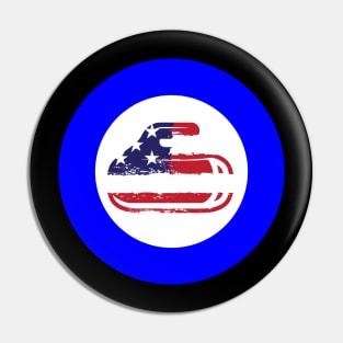 Curling USA Flag Pin