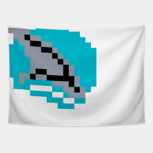 8-Bit Shark Fin Tapestry