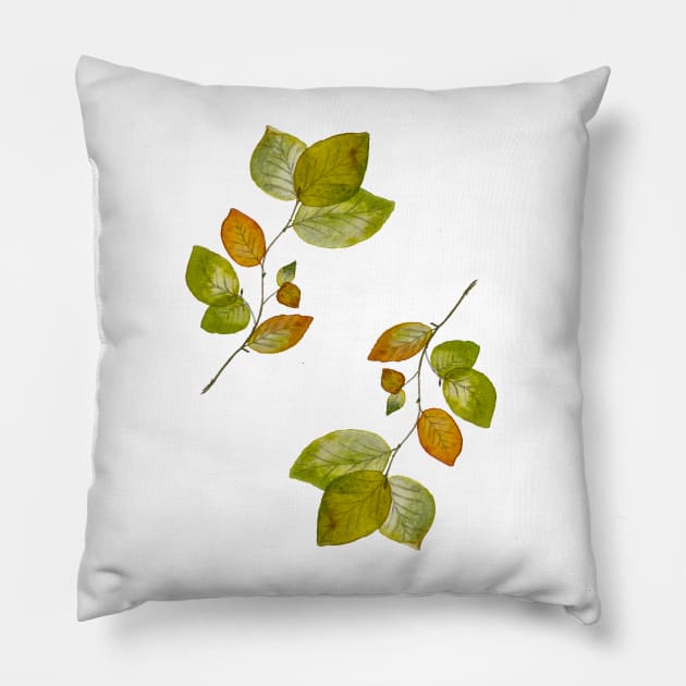 beech leaf pattern Pillow by dreamtravel