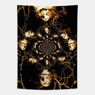 Skull fractal Tapestry