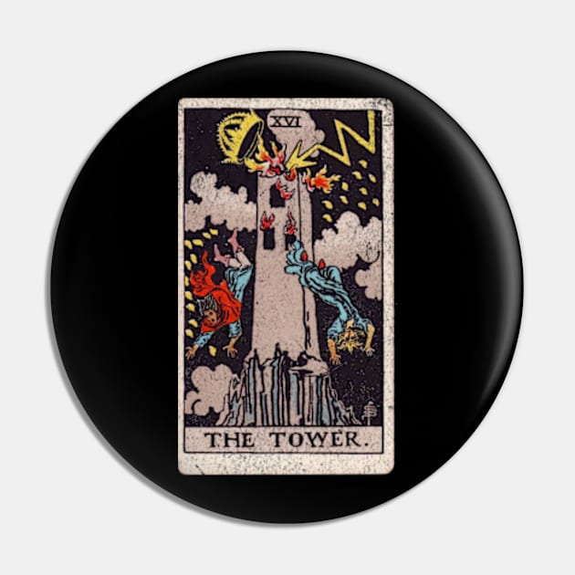 Tarot: The Tower (Vintage) Pin by Arnsugr