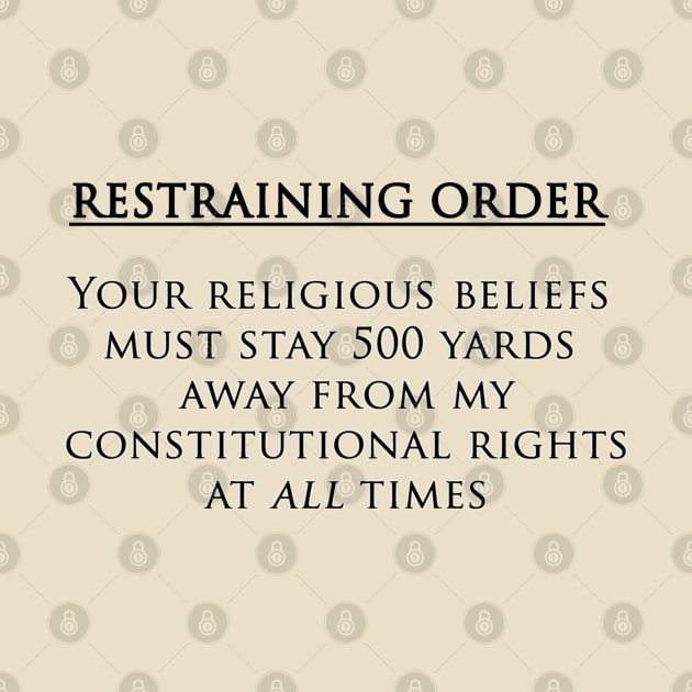 Religious Restraining Order by Good4You