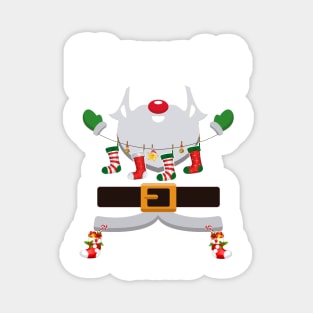 Pharmacist Claus Santa Christmas Costume Pajama Magnet