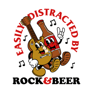 Easily Distracted By Rock & Beer T-Shirt