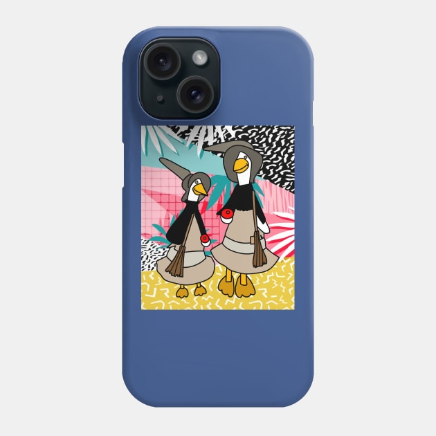 Halloween Goose Witch Conjuring Up Duck Phone Case by flofin