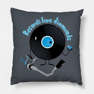 Records love diamonds Pillow