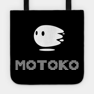 Motoko White Logo Tote