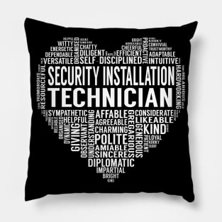 Security Installation Technician Heart Pillow