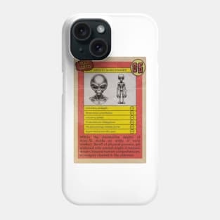 Area 51 Alien Invader, retro horror combat card Phone Case