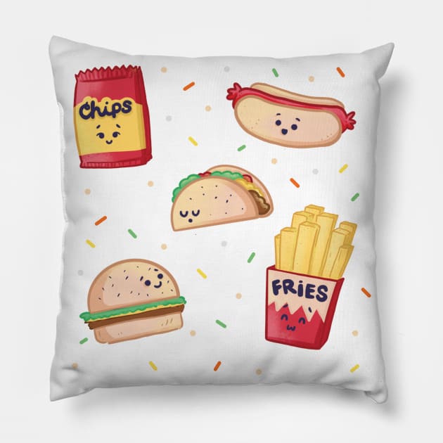 Gotta have some junkfood Pillow by tambolbee