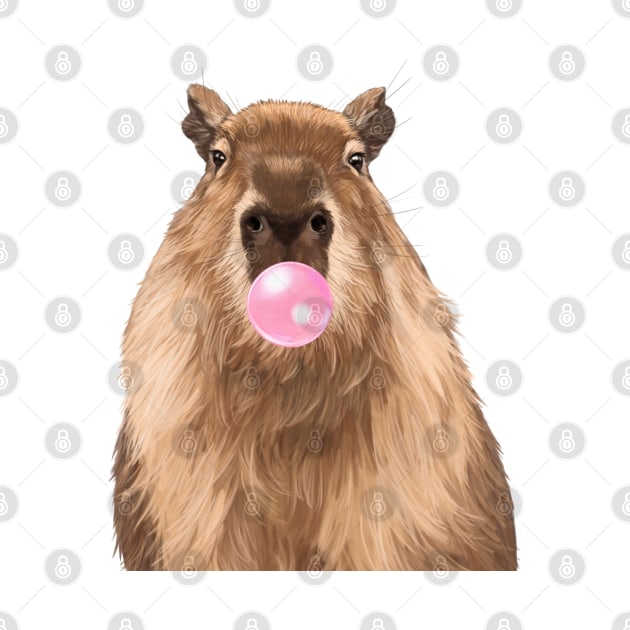 Bubble Gum Capybara by bignosework