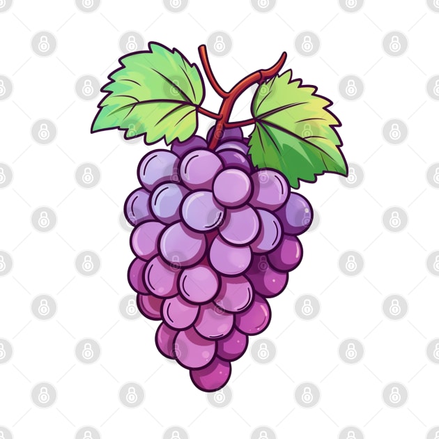 Grapes Illustration by Pastel Craft