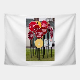 Stop Sign Grove Tapestry