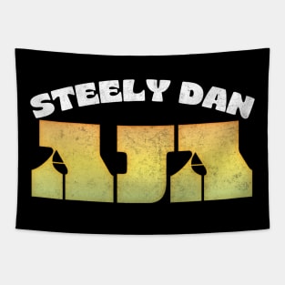 Steely Dan /\/\ Aja Original Retro Typography Design Tapestry