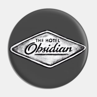 Umbrella Academy Hotel Obsidian Grunge Design Pin