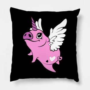 When Pigs Fly. Pig With Wings Pillow