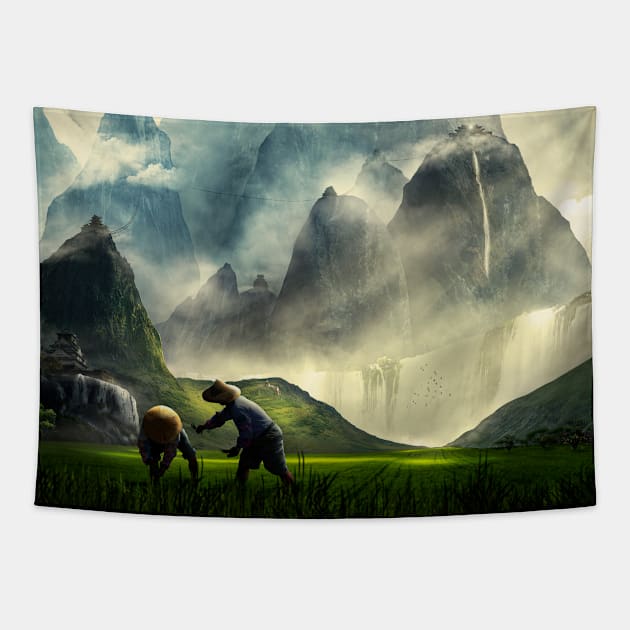 Wall Art - Chinese Magic Valley Tapestry by By_Russso