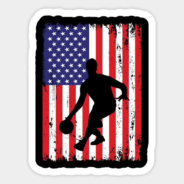 Basketball Usa Flag 4th July American Independence Day Party Gift