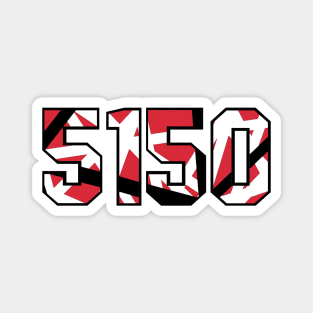 5150 E  V  H Guitar Inspired Illustration Magnet