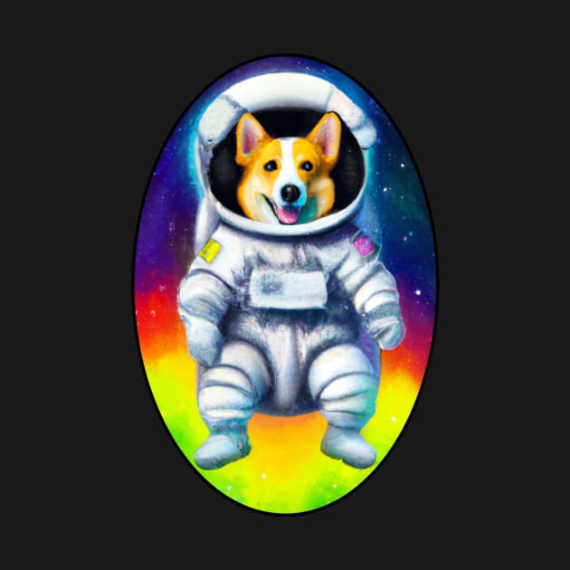 Corgi Space Rainbow Astronaut by Oviseon