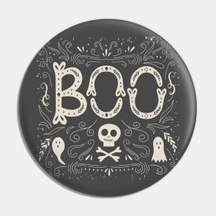 Halloween Ghost Doodle Pin