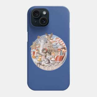 Plate with items USA Phone Case