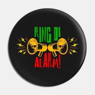 Ring Di Alarm Rasta Colors Reggae Pin