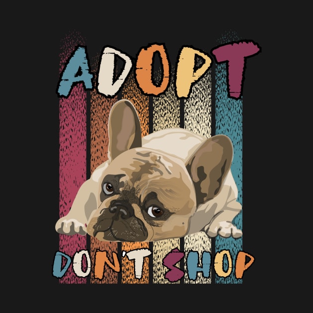 Adopt Don't Shop - Animal Rescue  Pug French Bull Dog Distressed by ChicagoBoho