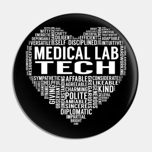 Medical Lab Tech Heart Pin