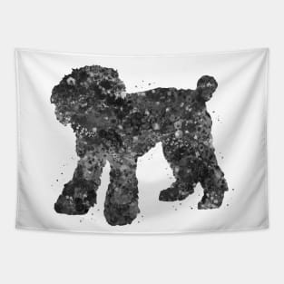 toy poodle dog black and white Tapestry