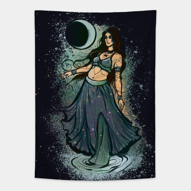 Cancer MoonChild Belly Dancer Tapestry by bubbsnugg