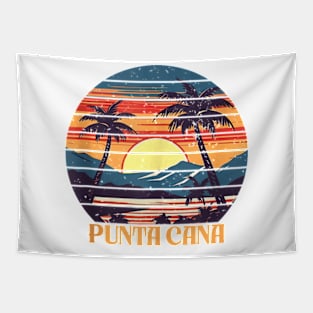 Punta Cana Dominican Republic Sunset Summer Palm Trees Beach Tank Top Tapestry