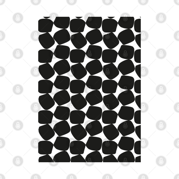 Bold Monochromatic Geometric Pattern in Black and White by tramasdesign