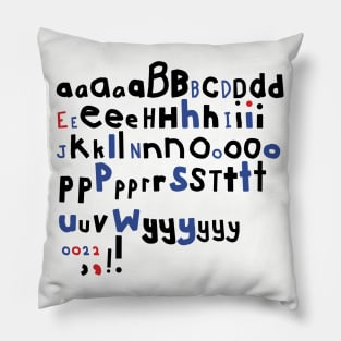 Almost an Alphabet Typography Pillow