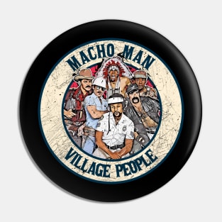 Retro Style Fan Art Design Village People // vintage Macho Man Pin