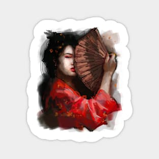 Geisha of Japan - Girl With Kimono Magnet