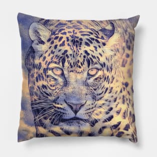 Hints Of Purple Leopard Pillow