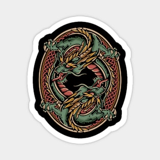 Dragon Traditional Tattoo vintage Magnet