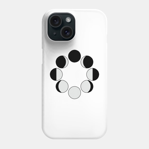 Moon Stages Phone Case by murialbezanson