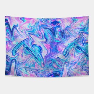 Liquified Rainbow Holographic Texture Tapestry