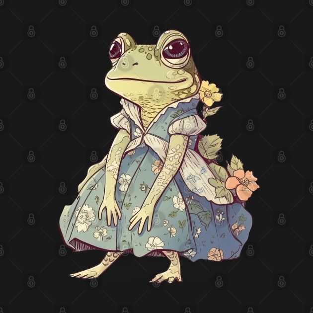 Girl Frog Wear Dress by Schalag Dunay Artist