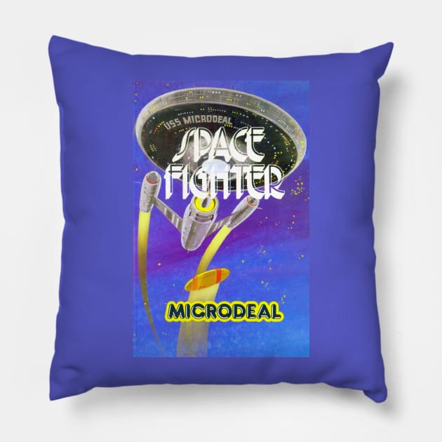 Space Fighter Pillow by RetroTrader